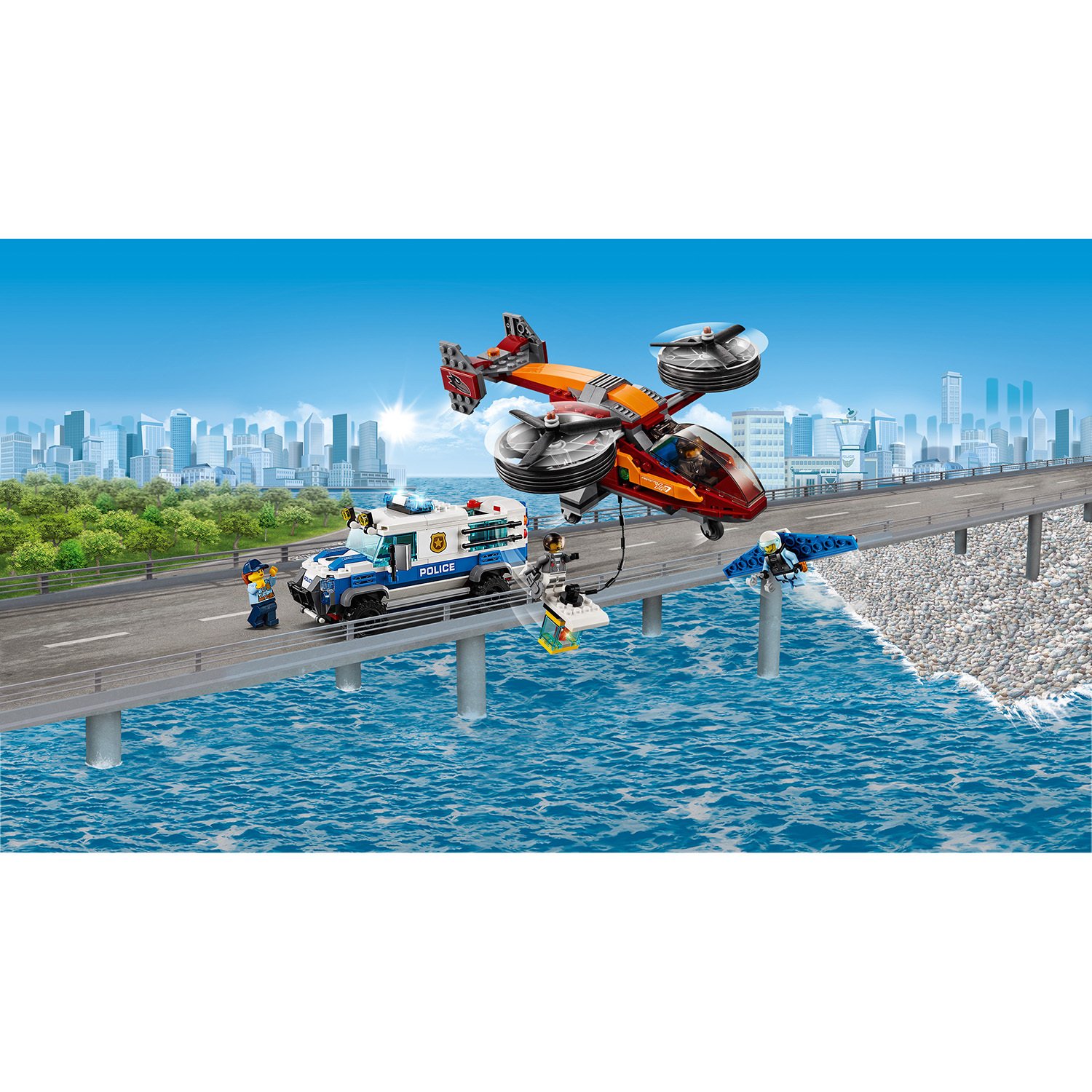 Конструктор из серии Lego City Police - Воздушная полиция: кража бриллиантов  